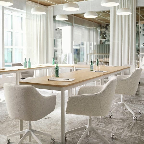 Ikea TOSSBERG / LÅNGFJÄLL - Meeting chair, Gunnared beige/white ,