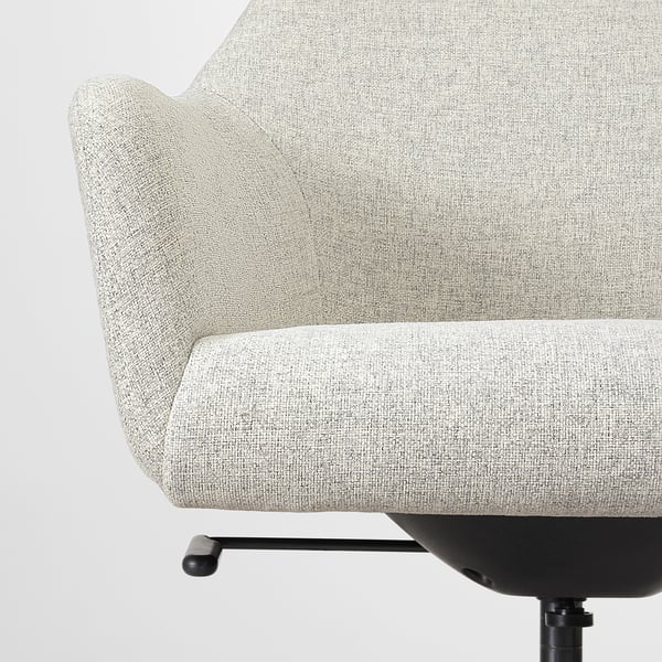 TOSSBERG / LÅNGFJÄLL conference chair, Gunnared beige/black, 44x91x68 cm