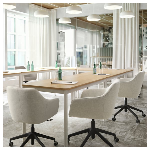 TOSSBERG / LÅNGFJÄLL conference chair, Gunnared beige/black, 68 cm
