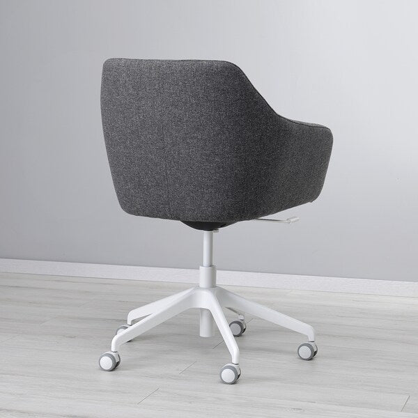 TOSSBERG / LÅNGFJÄLL - Meeting chair, Gunnared dark grey/white ,