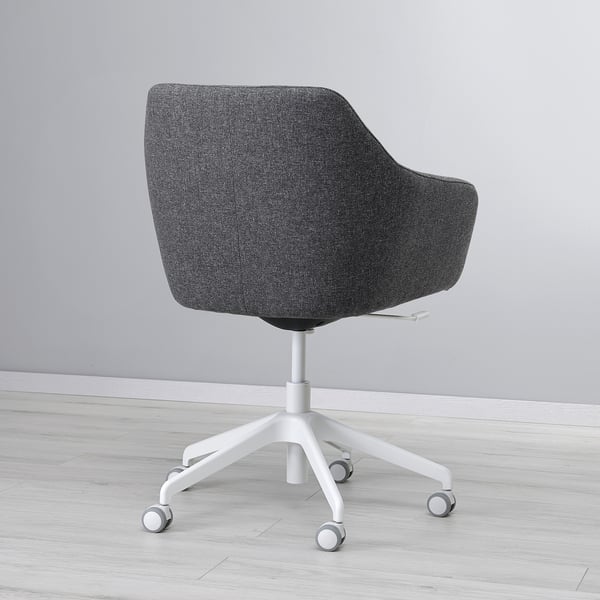 TOSSBERG / LÅNGFJÄLL conference chair, Gunnared dark grey/white, 44x91x68 cm