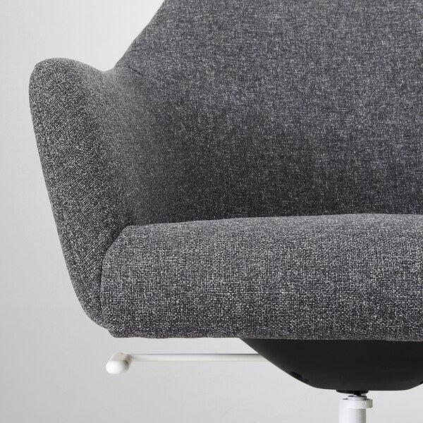 TOSSBERG / LÅNGFJÄLL - Meeting chair, Gunnared dark grey/white ,