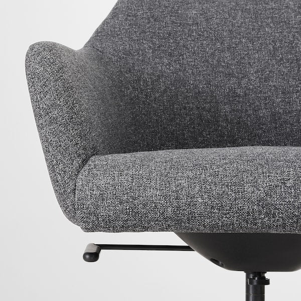 TOSSBERG / LÅNGFJÄLL - Meeting chair, Gunnared dark grey/black ,