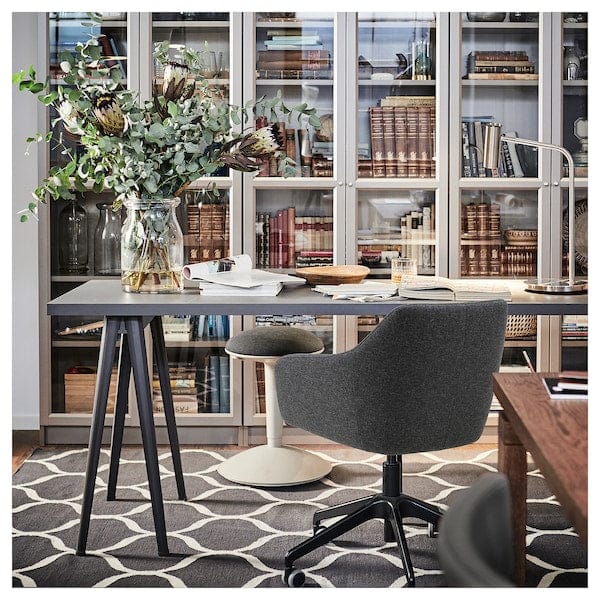 Ikea TOSSBERG / LÅNGFJÄLL - Meeting chair, Gunnared dark grey/black ,