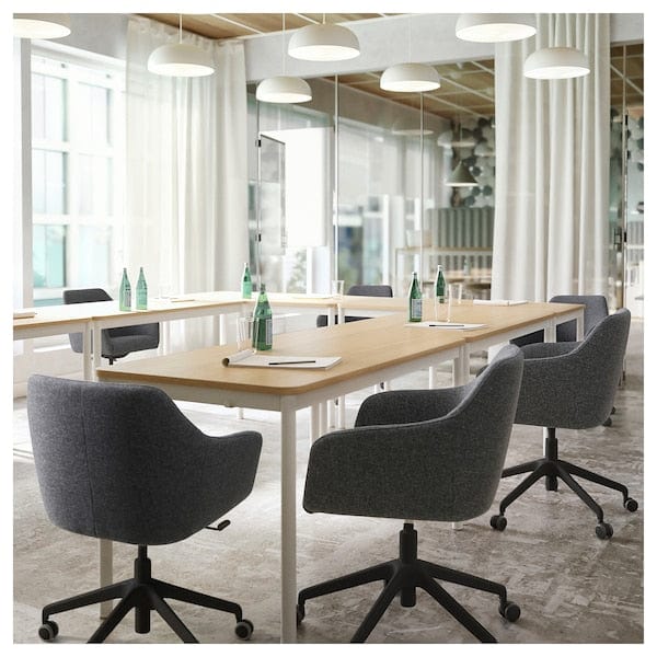 Ikea TOSSBERG / LÅNGFJÄLL - Meeting chair, Gunnared dark grey/black ,