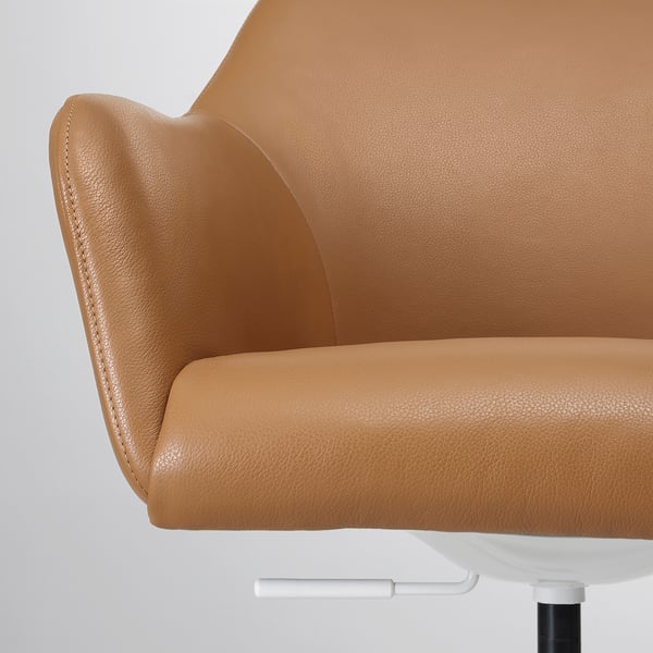 TOSSBERG / MALSKÄR swivel chair, Grann light brown/white, 67 cm