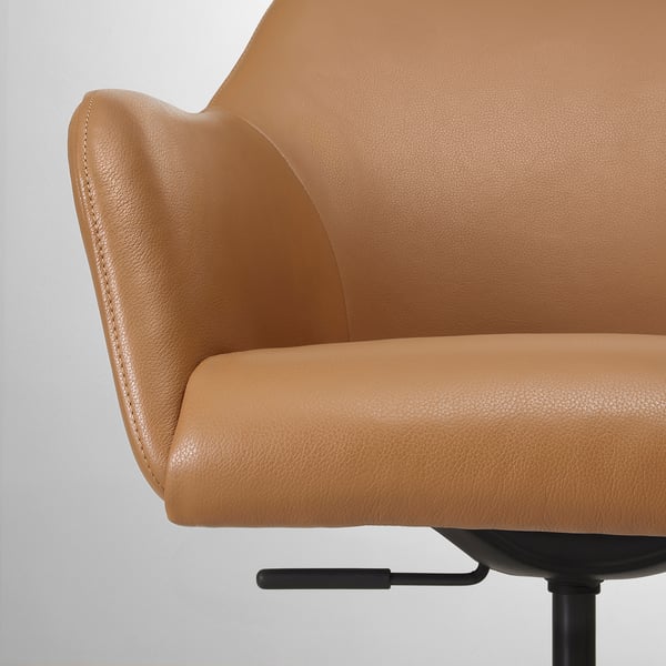 TOSSBERG / MALSKÄR swivel chair, Grann light brown/black, 67 cm