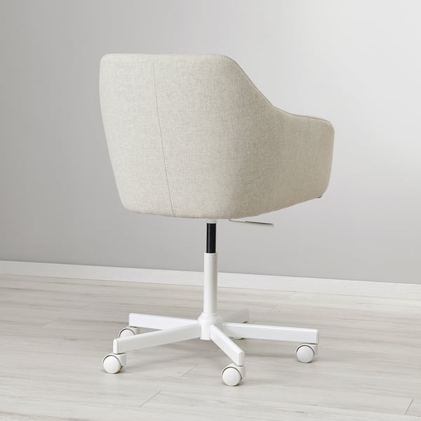 TOSSBERG / MALSKÄR swivel chair, Gunnared beige/white, 44 cm
