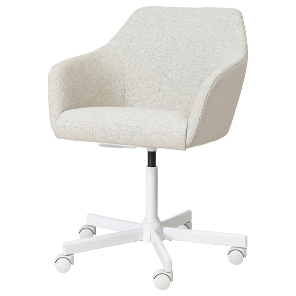 TOSSBERG / MALSKÄR swivel chair, Gunnared beige/white, 44 cm
