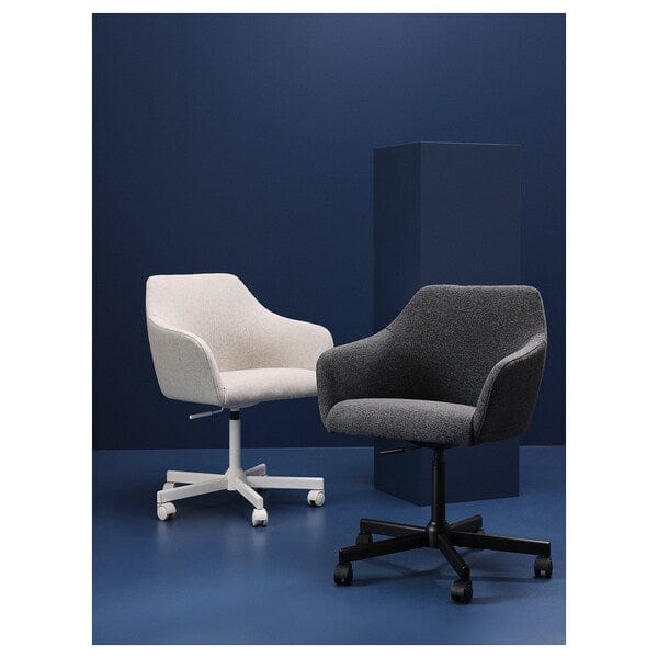 Ikea TOSSBERG / MALSKÄR - Swivel chair, Gunnared beige/white ,