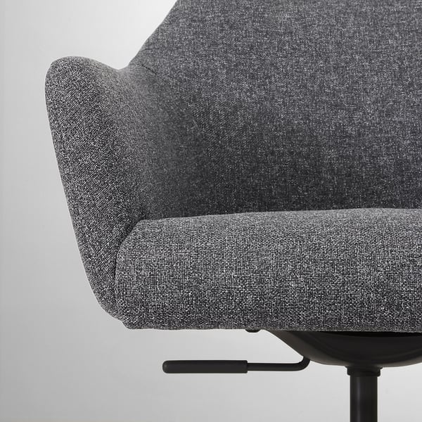 TOSSBERG / MALSKÄR swivel chair, Gunnared dark grey/black, 67 cm