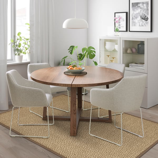 TOSSBERG chair, metal white/Gunnared beige, 60x82x56 cm