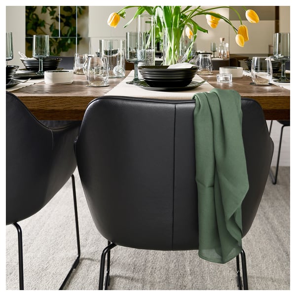 TOSSBERG chair, metal black/Grann black, 61x82x53 cm