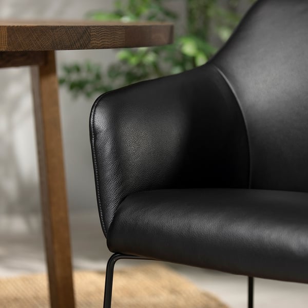 TOSSBERG chair, metal black/Grann black, 61x82x53 cm
