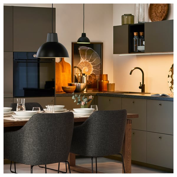 TOSSBERG - Chair, metal black/Gunnared dark gray