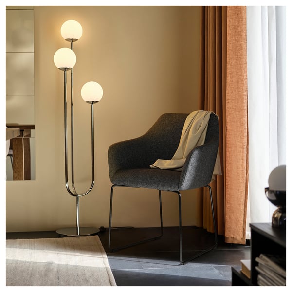 TOSSBERG - Chair, metal black/Gunnared dark gray