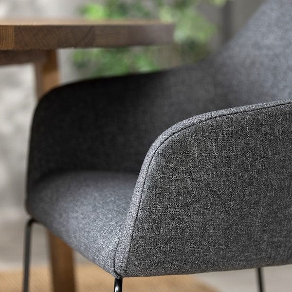 Ikea TOSSBERG - Chair, metal black/Gunnared dark gray