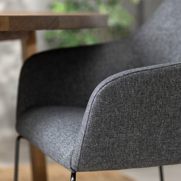 TOSSBERG chair, metal black/Gunnared dark grey