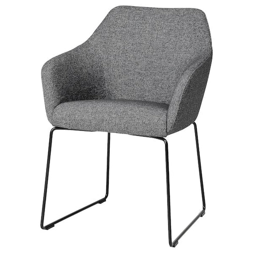 TOSSBERG - Chair, metal black/Gunnared dark gray