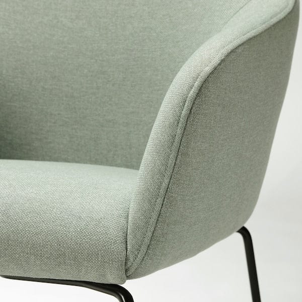 Ikea TOSSBERG - Chair, metal black/Gunnared light green