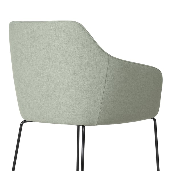 TOSSBERG chair, metal black/Gunnared light green, 60.0x82x56 cm