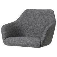 TOSSBERG seat shell, Gunnared dark grey, 60.0x43x53 cm