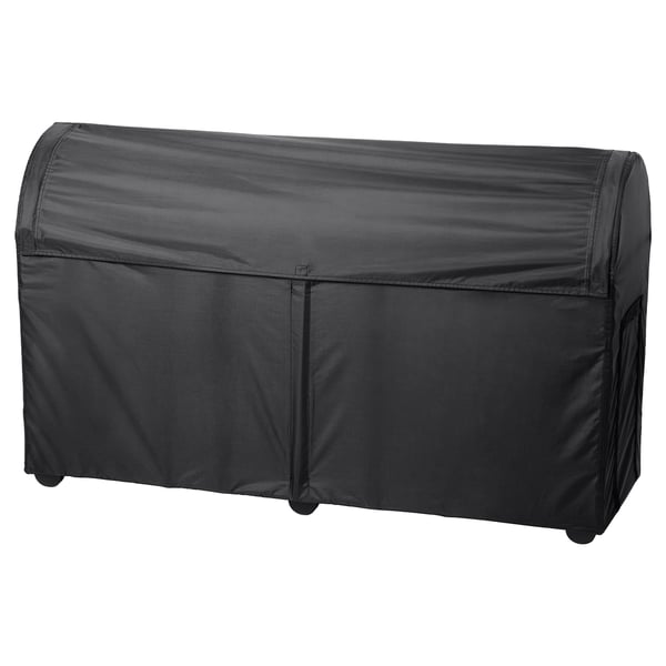 TOSTERÖ - TOSTERÖ Storage box, outdoor, black, 129x44x79 cm