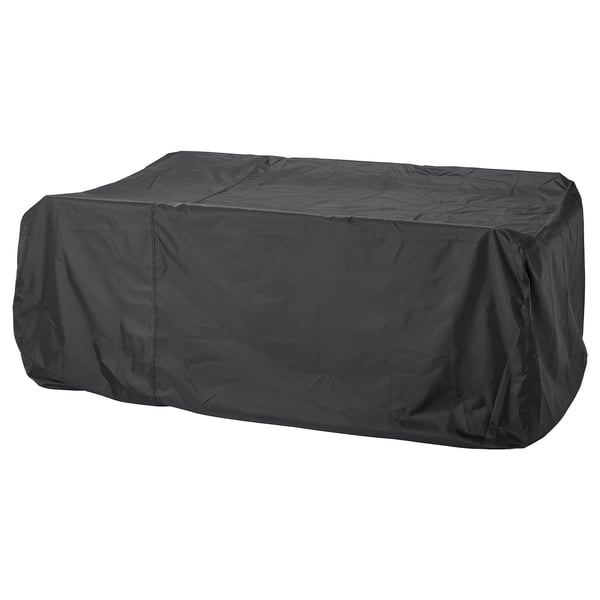 TOSTERÖ cover for furniture set, dining set/black, 215x135 cm