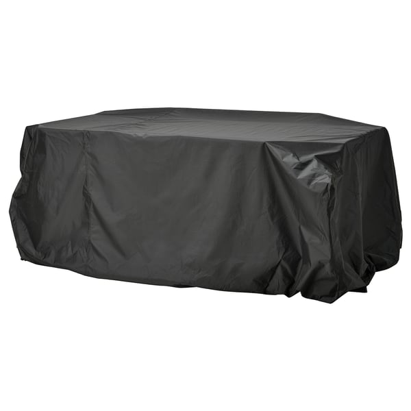 TOSTERÖ cover for outdoor furniture, sofa/black, 220x220 cm
