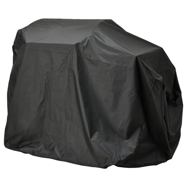 TOSTERÖ cover for outdoor furniture, table and chairs/black, 190x80 cm