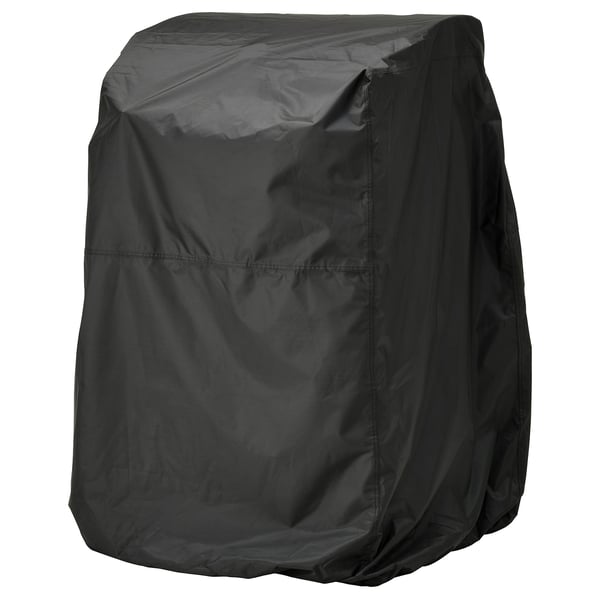 TOSTERÖ cover for outdoor furniture, table and chairs/black, 120x65 cm