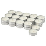 TRÅDCYPRESS scented tealight, Fresh linen/white, 3.5 hr, 30 pack