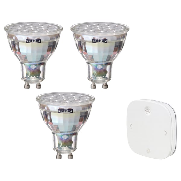 TRÅDFRI - TRÅDFRI Starter kit, smart/wireless dimmable white spectrum, GU10