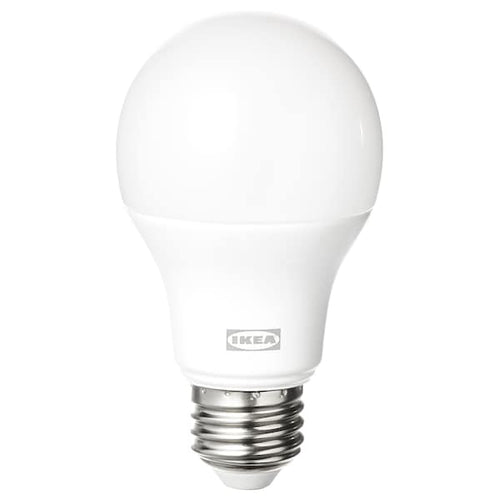 TRÅDFRI LED bulb E27 806 lumen, wireless dimmable colour and white spectrum/globe opal white, 60 mm