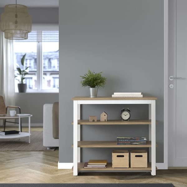 Ikea TRÄKUMLA - Console table, white/oak,49/172x84x75 cm