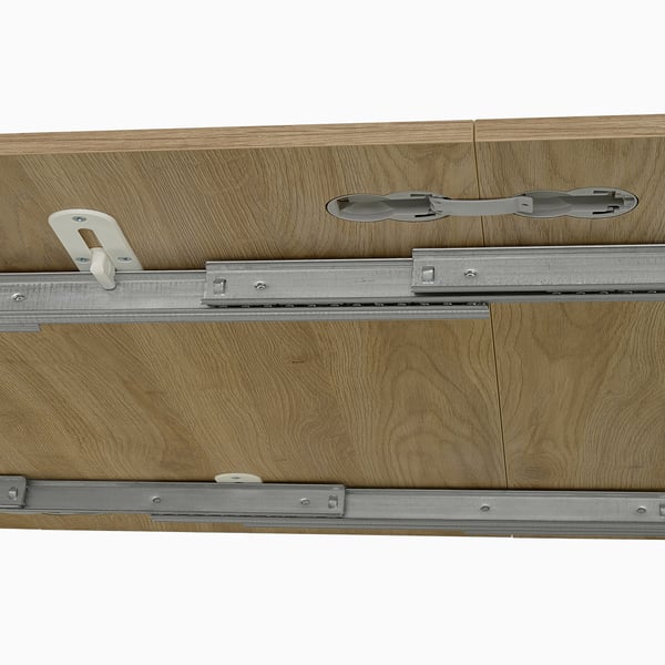 TRÄKUMLA console table, white/oak, 49/172x84x75 cm