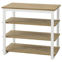 TRÄKUMLA console table, white/oak, 49/172x84x75 cm