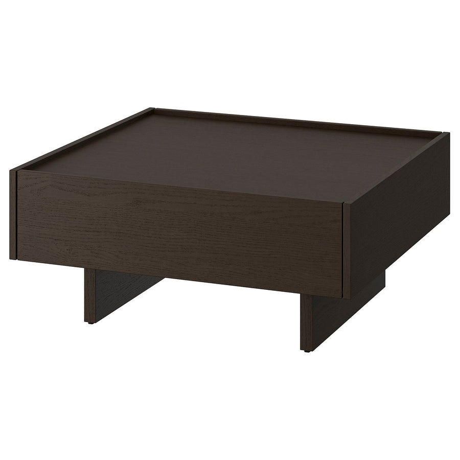 TRANERED coffee table, dark brown, 90x90 cm