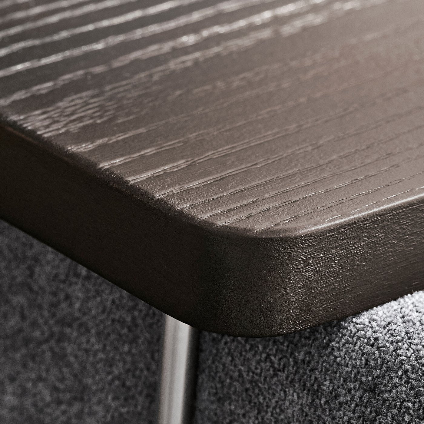 TRANERED armrest tray, dark brown, 30x27 cm