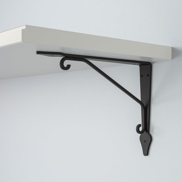 TRANHULT / KROKSHULT wall shelf, white stained aspen, 120x30 cm