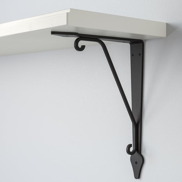 TRANHULT / KROKSHULT wall shelf, white stained aspen, 80x20 cm