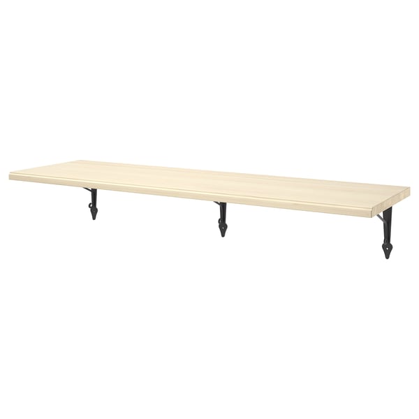 TRANHULT / KROKSHULT wall shelf, aspen, 120x30 cm