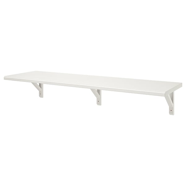 TRANHULT / SANDSHULT wall shelf, white stained aspen, 120x30 cm