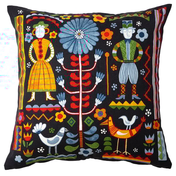 TRATTKAKTUS pillow cover, patterned, 50x50 cm