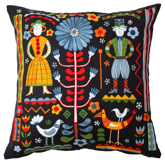 TRATTKAKTUS pillow cover, patterned, 50x50 cm