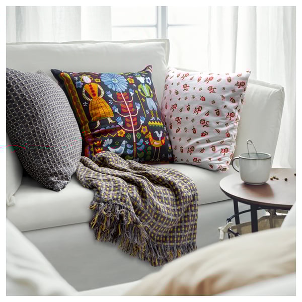 TRATTKAKTUS pillow cover, patterned, 50x50 cm