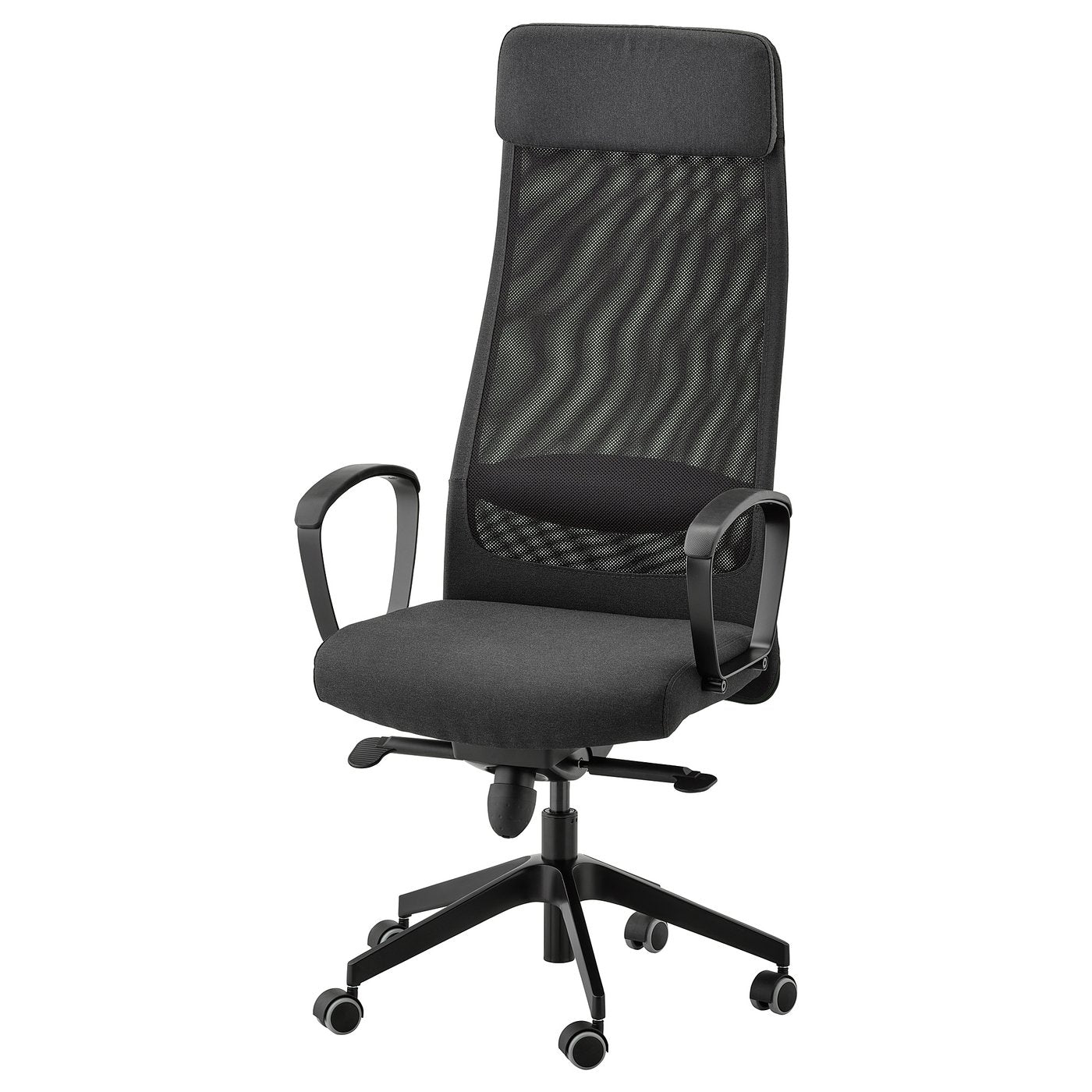 TRAVSPORT / MARKUS desk and chair, electric oak effect/beige dark grey, 120 cm