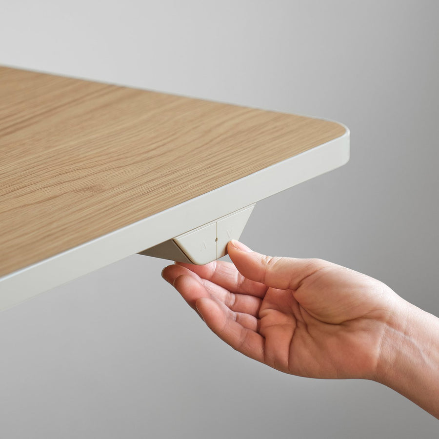 TRAVSPORT desk sit/stand, electric oak effect/beige, 120x70 cm
