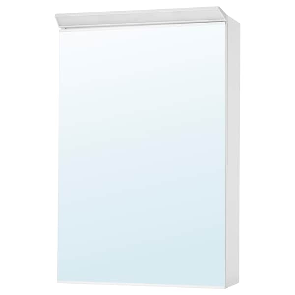 TREASJÖN - Mirror cabinet/1anta/lighting,50x17x75 cm