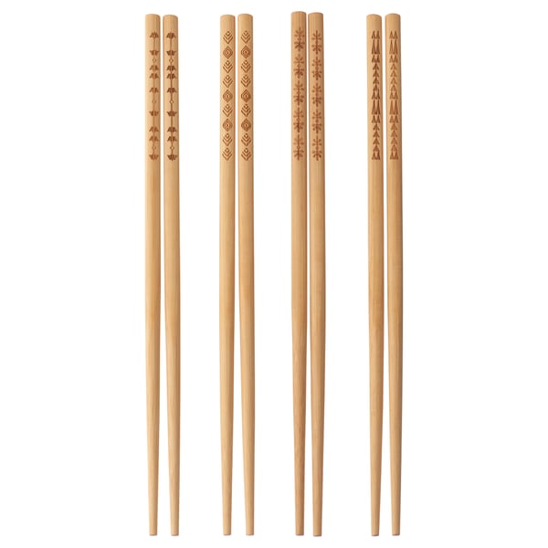 TREBENT - TREBENT Chopsticks 4 pairs, bamboo
